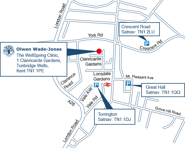 Councelling Tunbridge Wells map