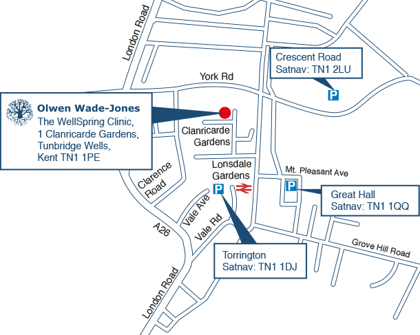 Councelling Tunbridge Wells map